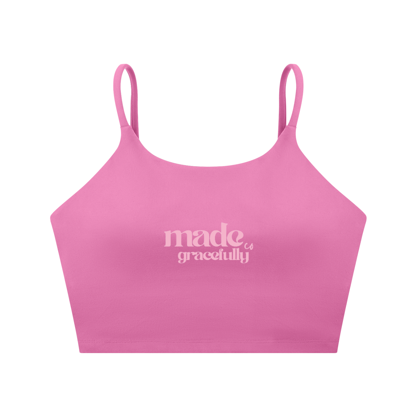 Logo Spaghetti Strap Yoga Sports Bra