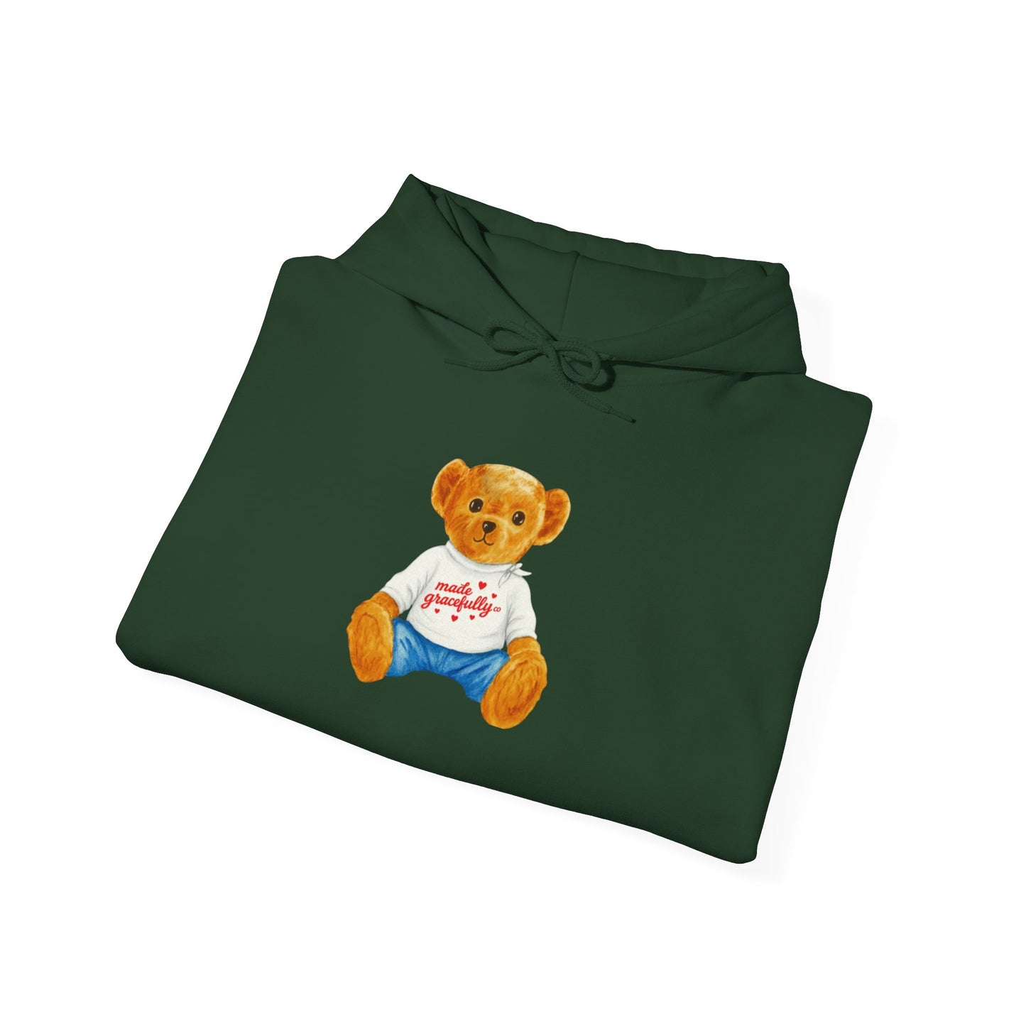 Made Gracefully Co. Teddy Bear Graphic Hoodie — Cute Vintage Bear Shirt