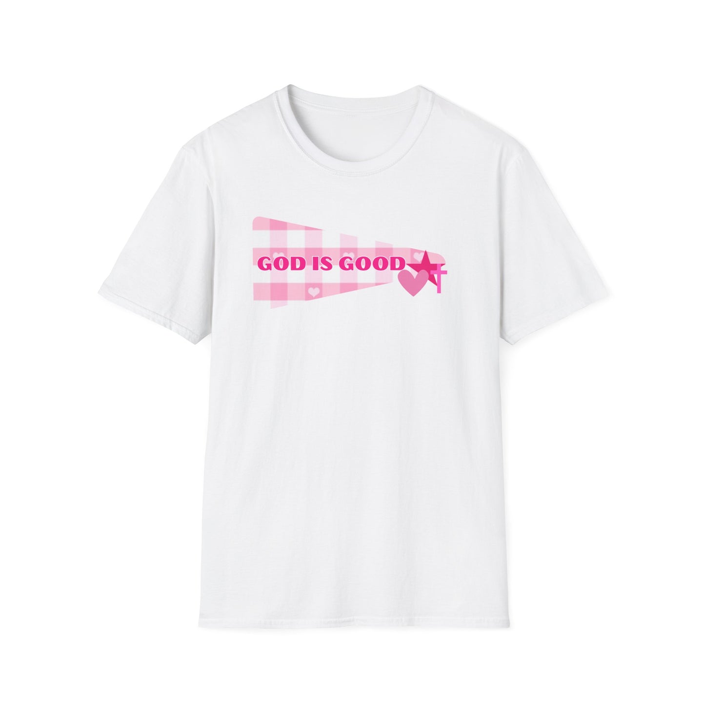 God Is Good Pink Heart T-Shirt
