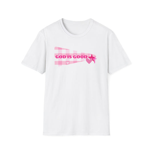 God Is Good Pink Heart T-Shirt