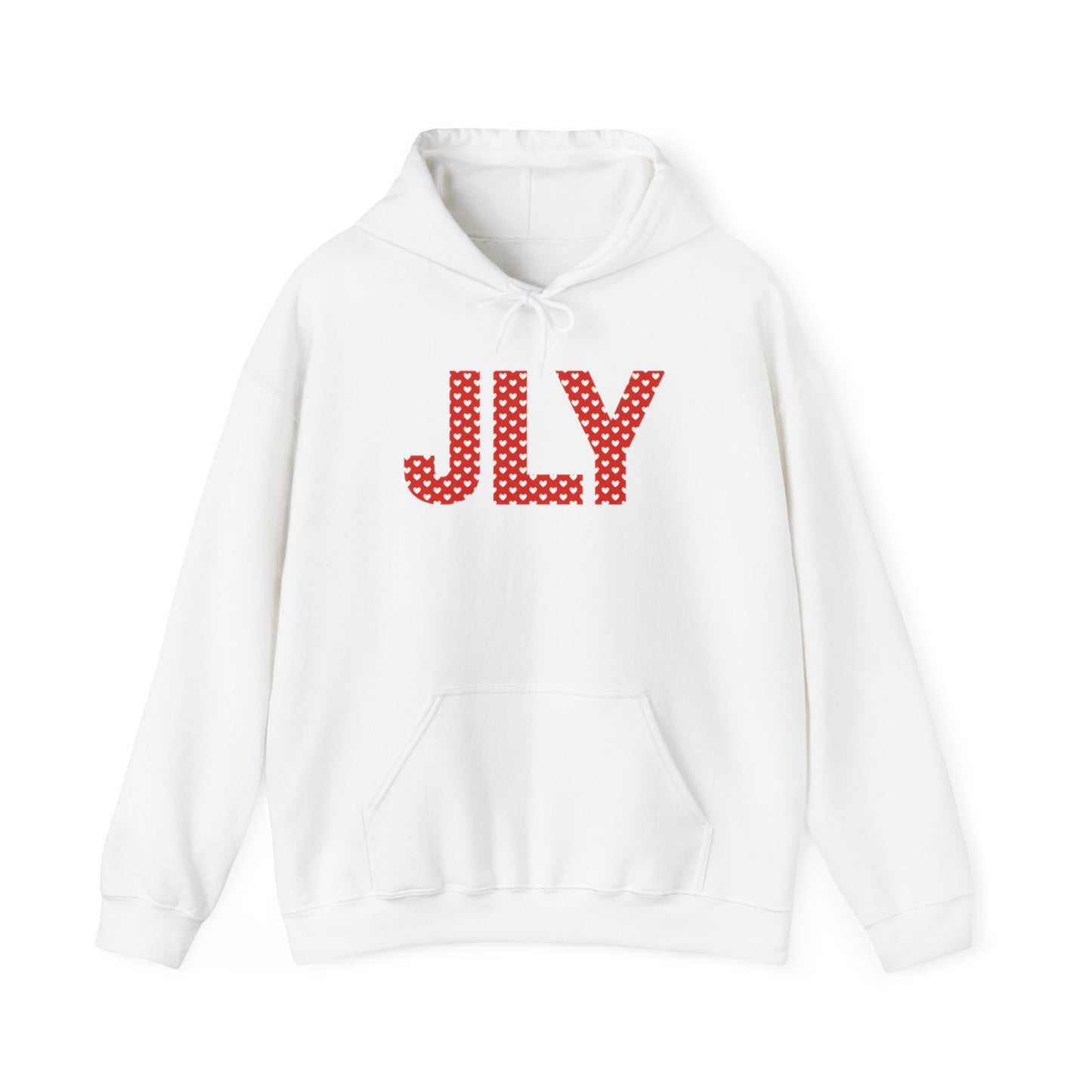 JLY Polka Dot Hoodie – Cute Red Lettering Pullover