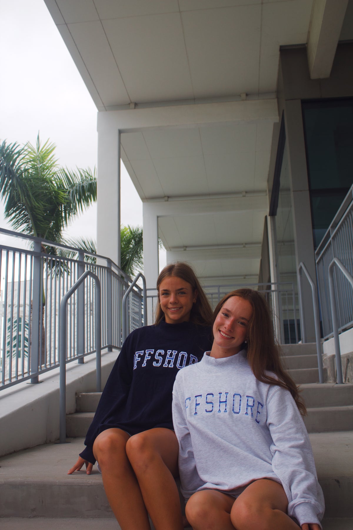 Offshore mockneck- navy with birthday bash stripes