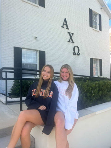 FLORIDA NAVY AND ORANGE MOCK NECK