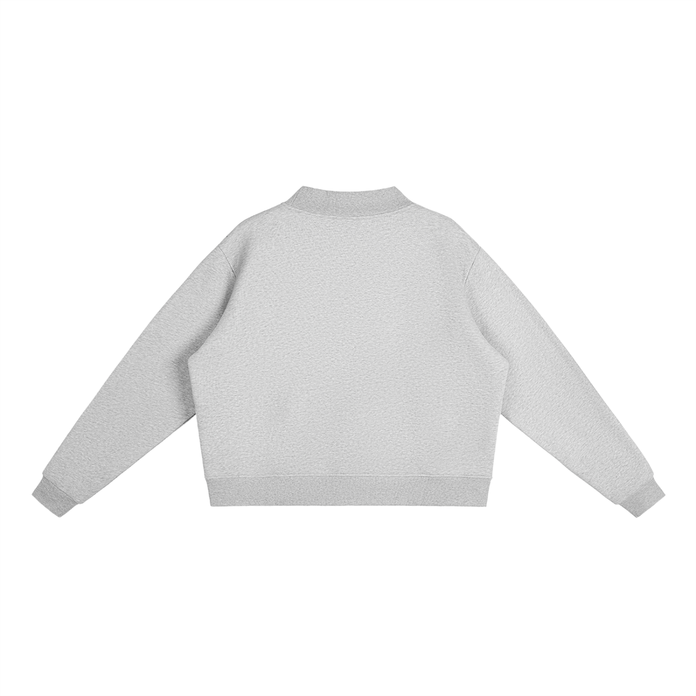 Striped Sail Essential Fleece Mock-Neck Crew Sweatshirt