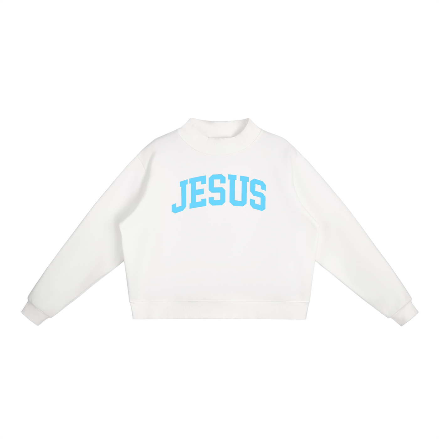 Jesus Essential Fleece Mock-Neck Crew Sweatshirt