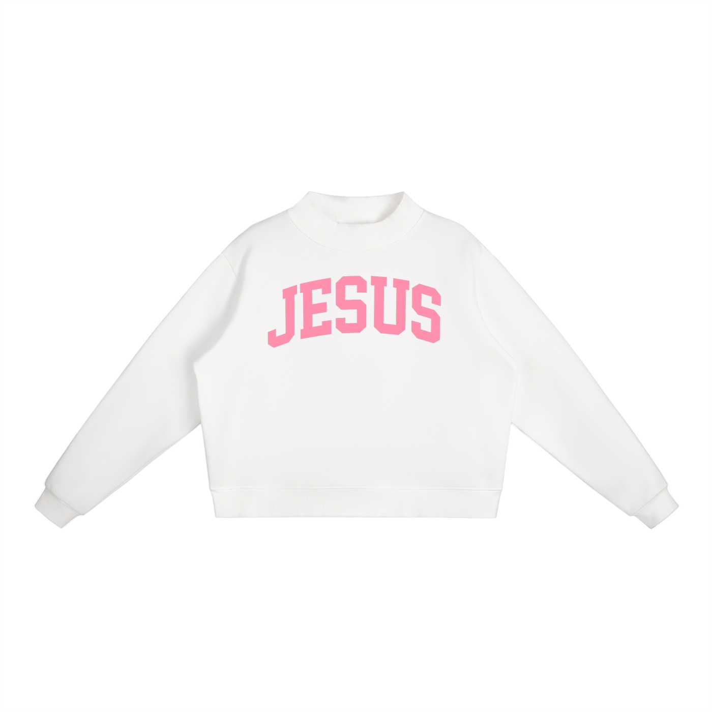 Jesus Essential Fleece Mock-Neck Crew Sweatshirt