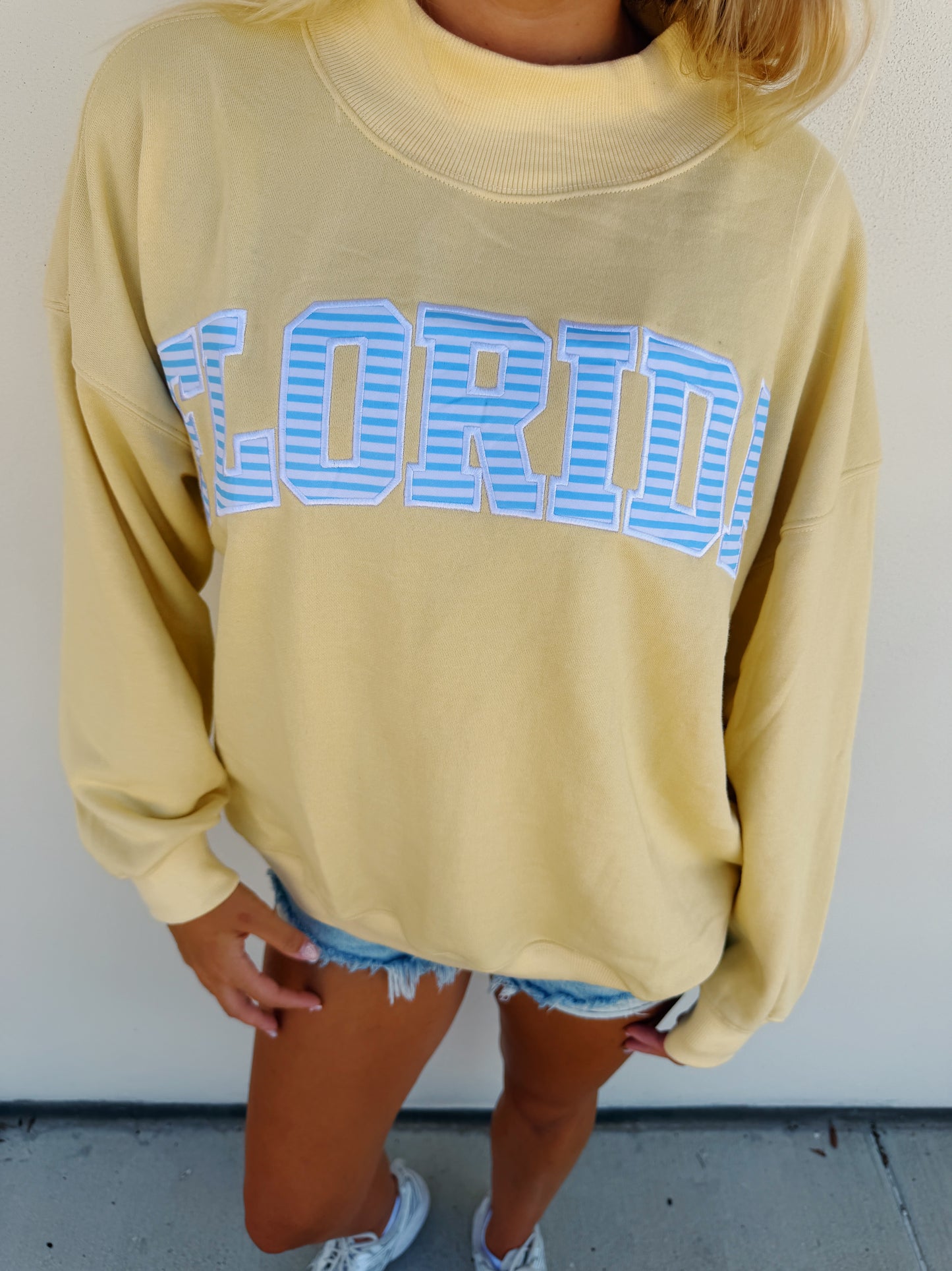 Florida- Sunny Blues Mock Neck