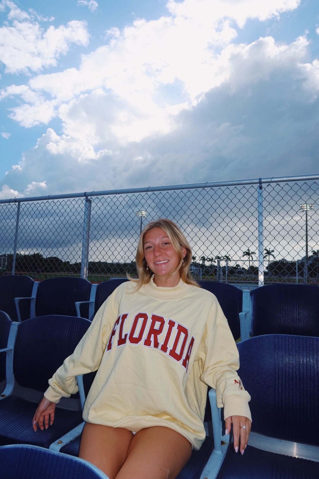 FLORIDA- GOLD WITH GARNET MOCK NECK