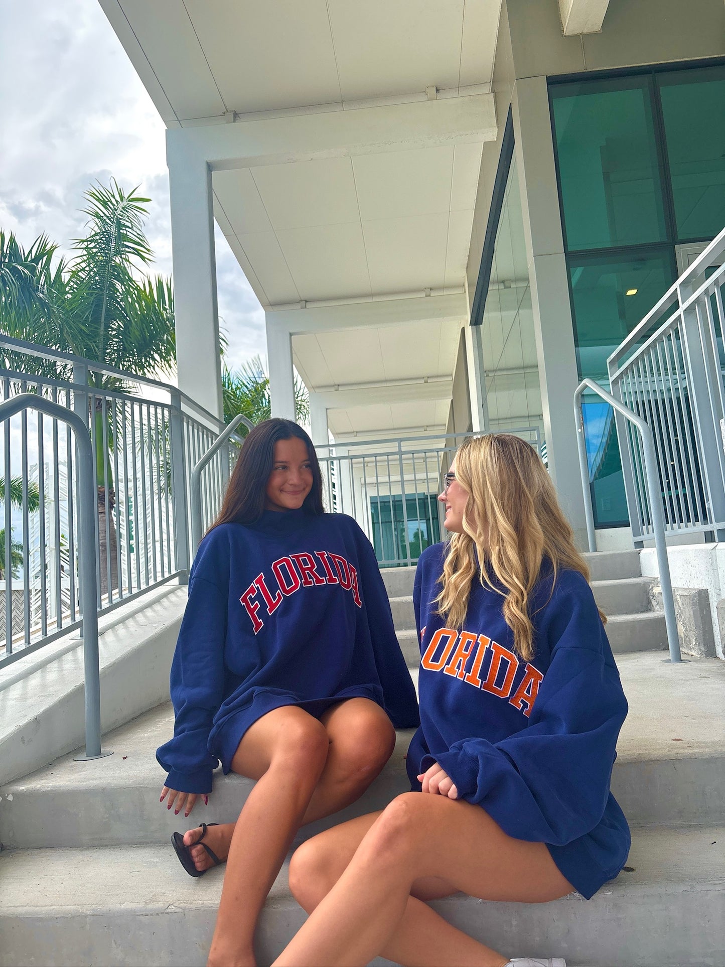PREORDER-FLORIDA NAVY AND RED MOCK NECK