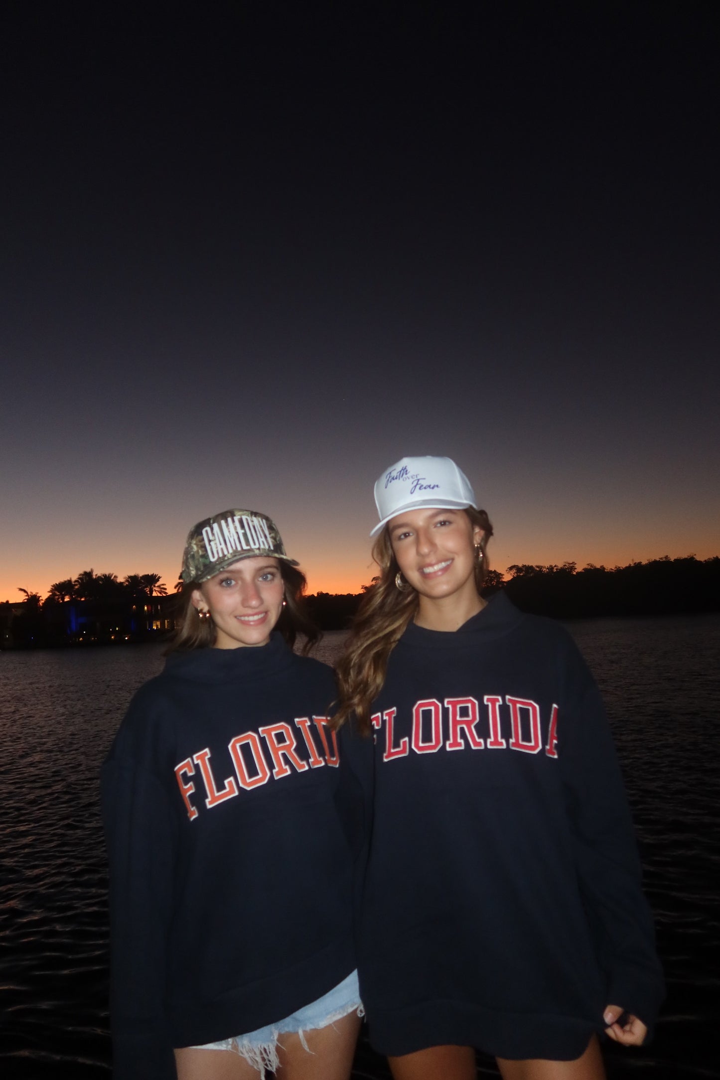 FLORIDA NAVY AND ORANGE MOCK NECK