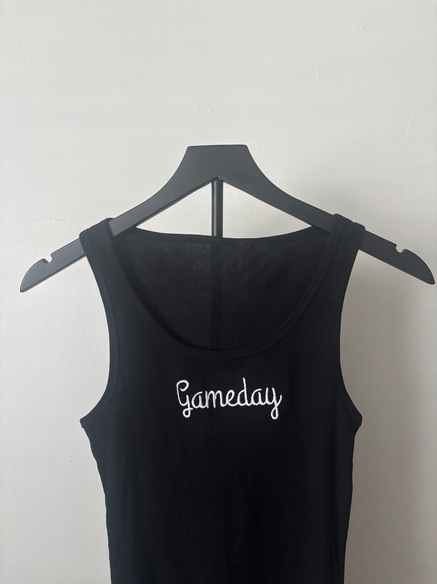 BLACK GAMEDAY EMBROIDERED TANK TOP S/M
