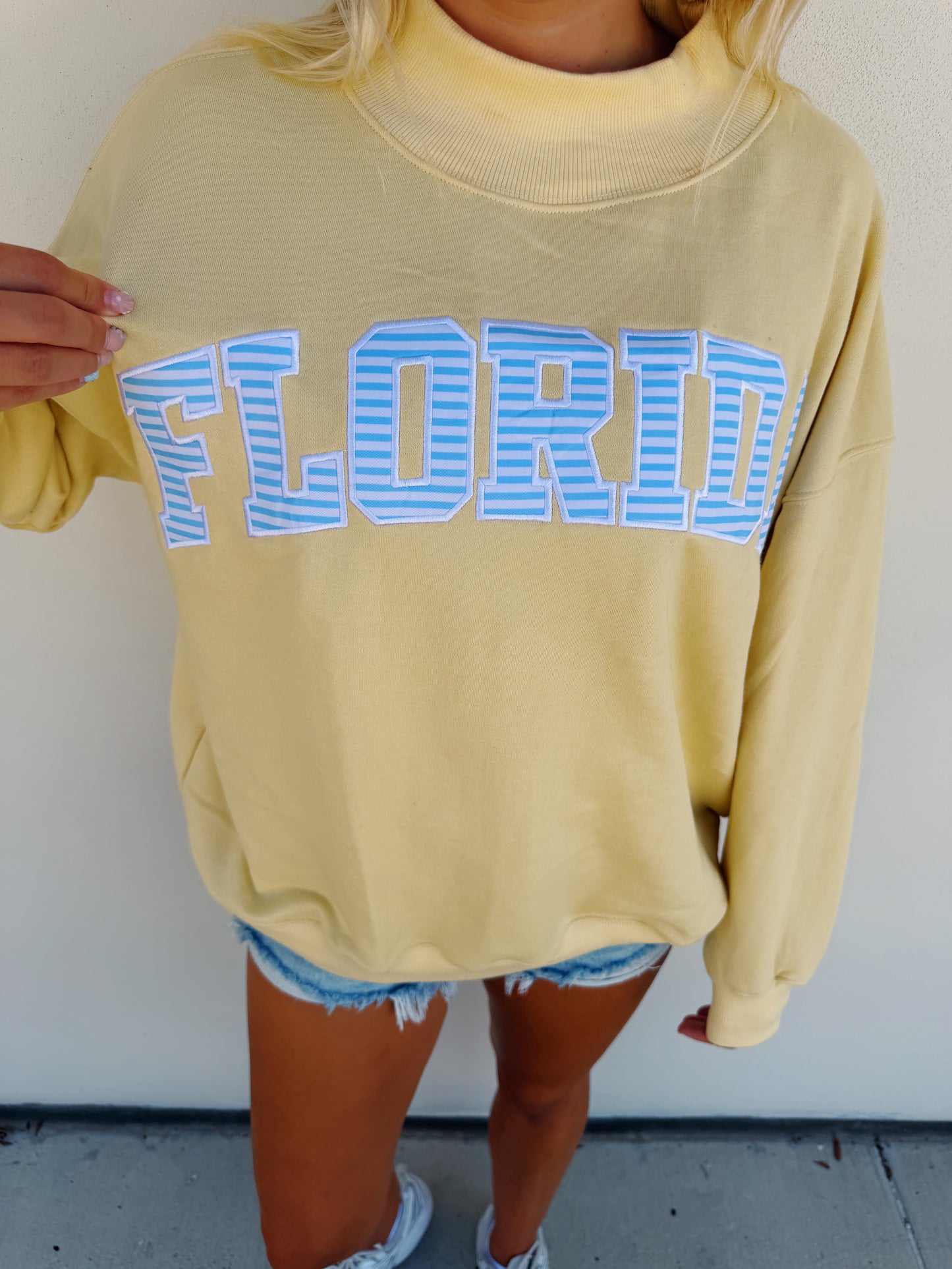 Florida- Sunny Blues Mock Neck