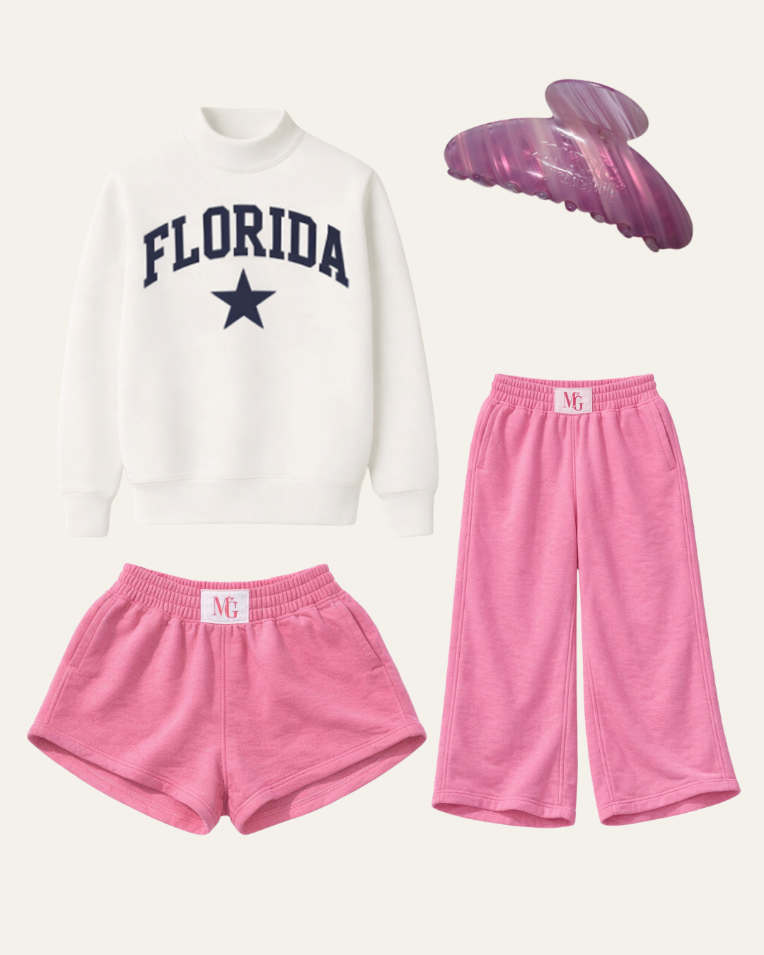 MATCHING SWEATPANTS PETAL AND BUTTERCREAM AVAILABLE