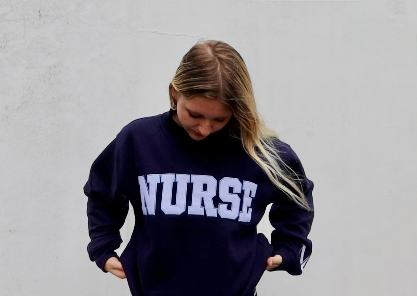 NAVY NURSE MOCK NECK-LIMITED