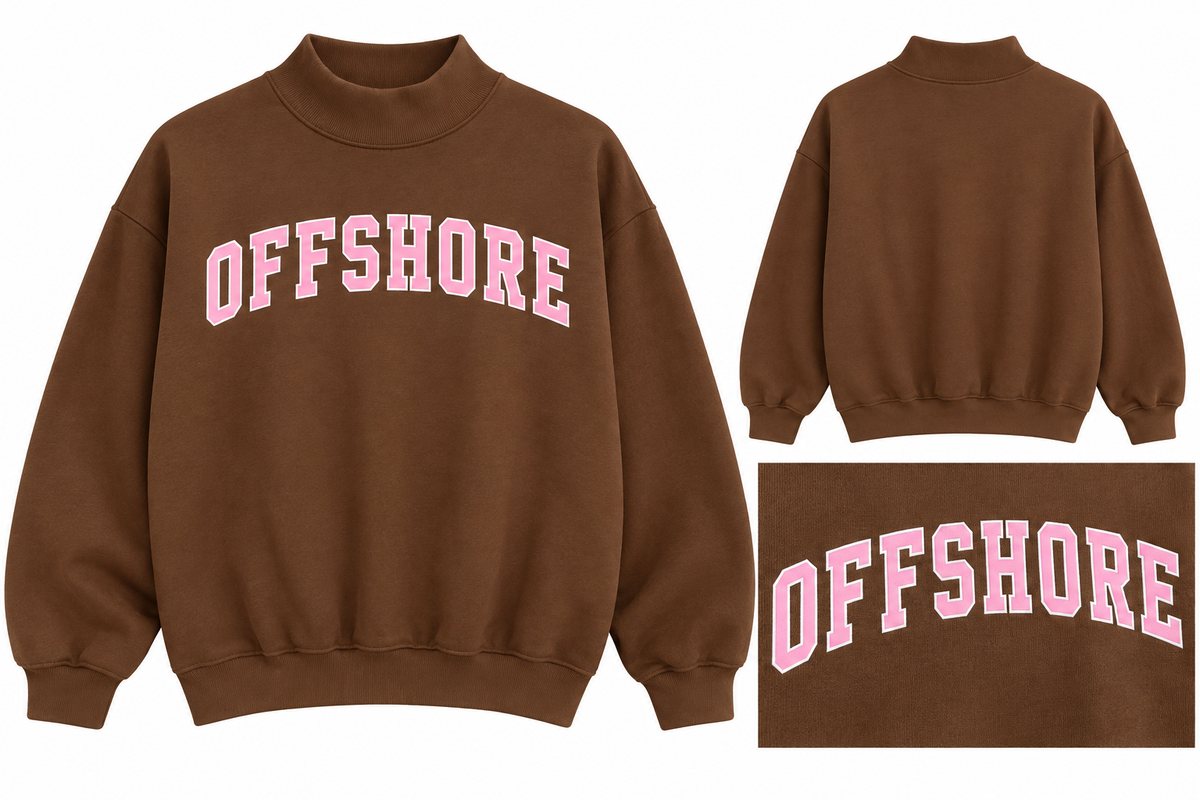 Offshore cocoa kiss mockneck