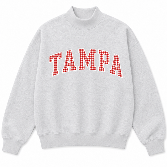 Tampa gingham bliss mockneck PREORDER