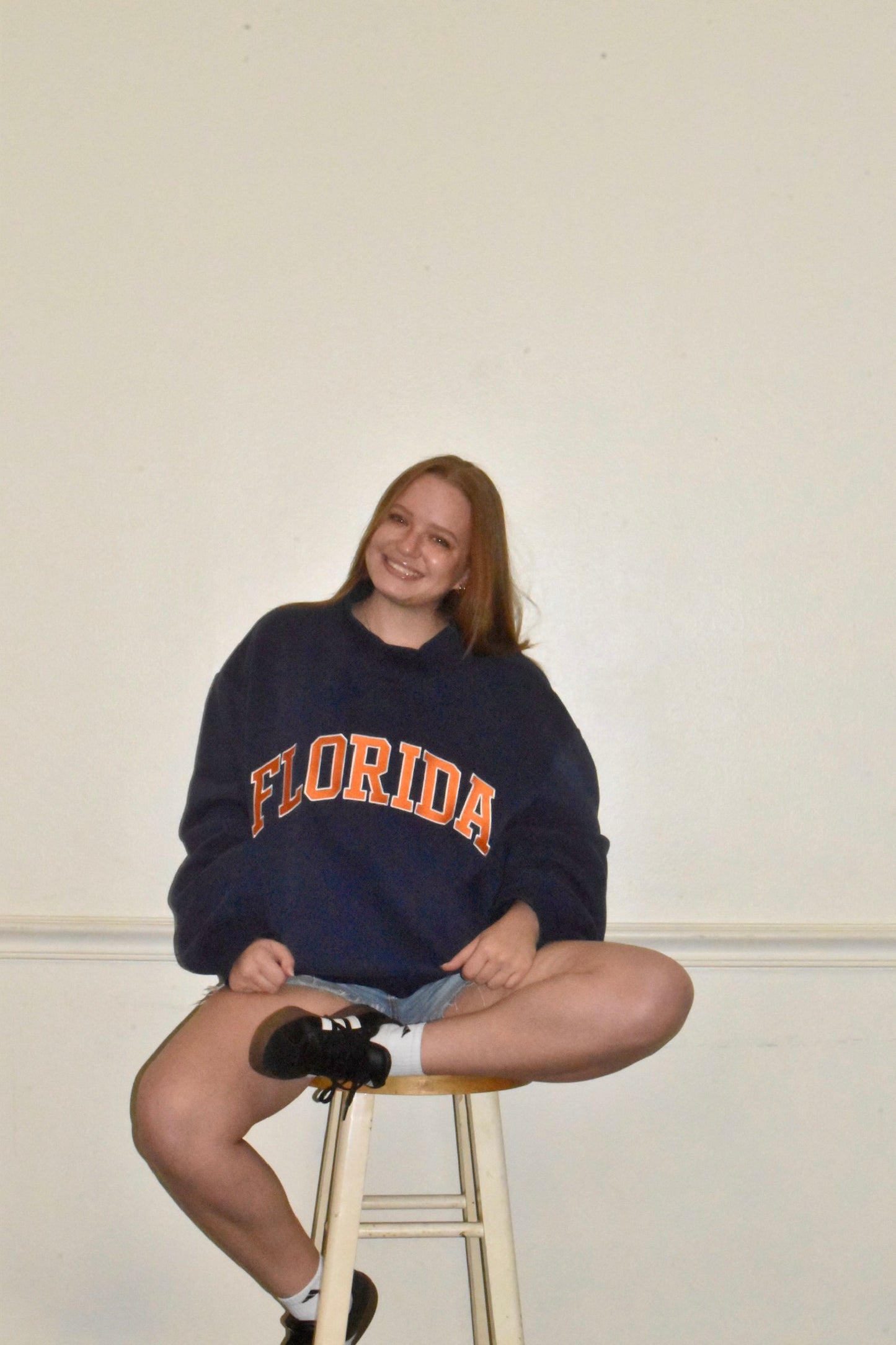 FLORIDA NAVY AND ORANGE MOCK NECK