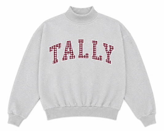 Tally gingham mockneck preorder