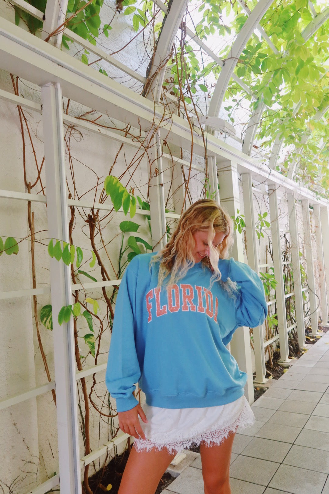 Sky sorbet Florida mockneck