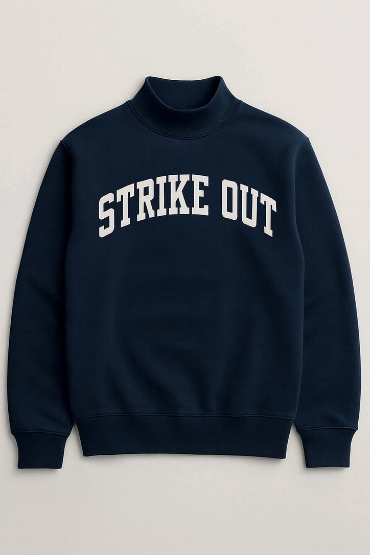 CUSTOM PUFF PRINT MOCK NECK