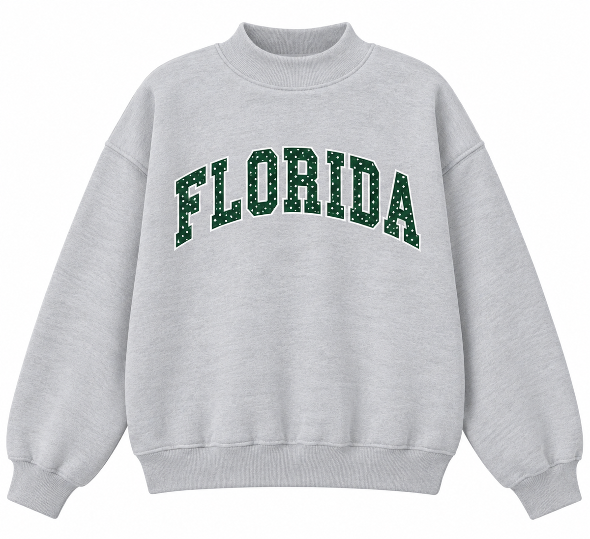 Florida green polka mockneck PREORDER