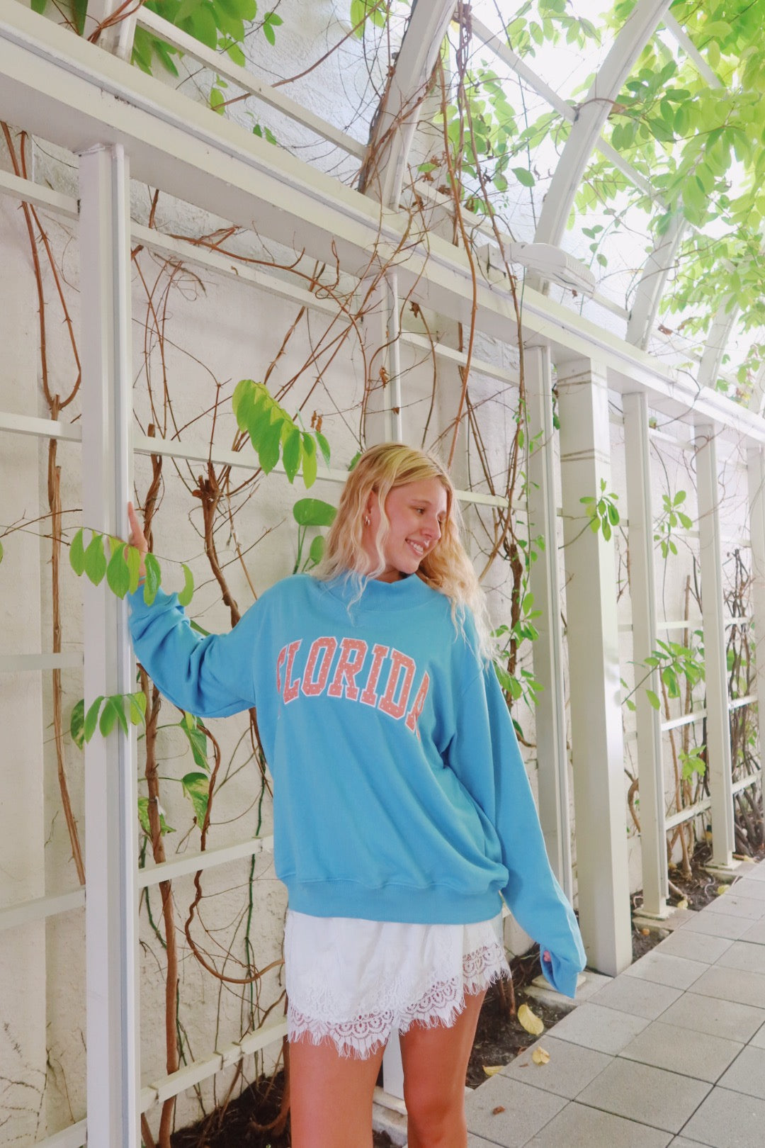 Sky sorbet Florida mockneck