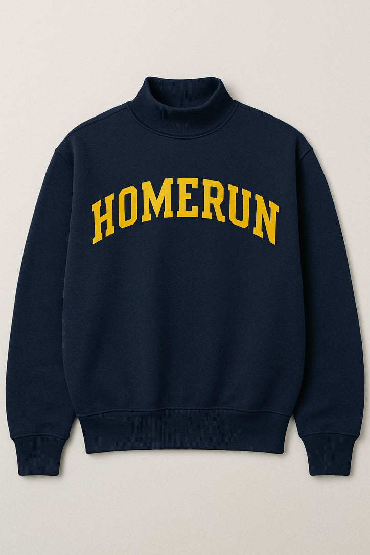 CUSTOM PUFF PRINT MOCK NECK