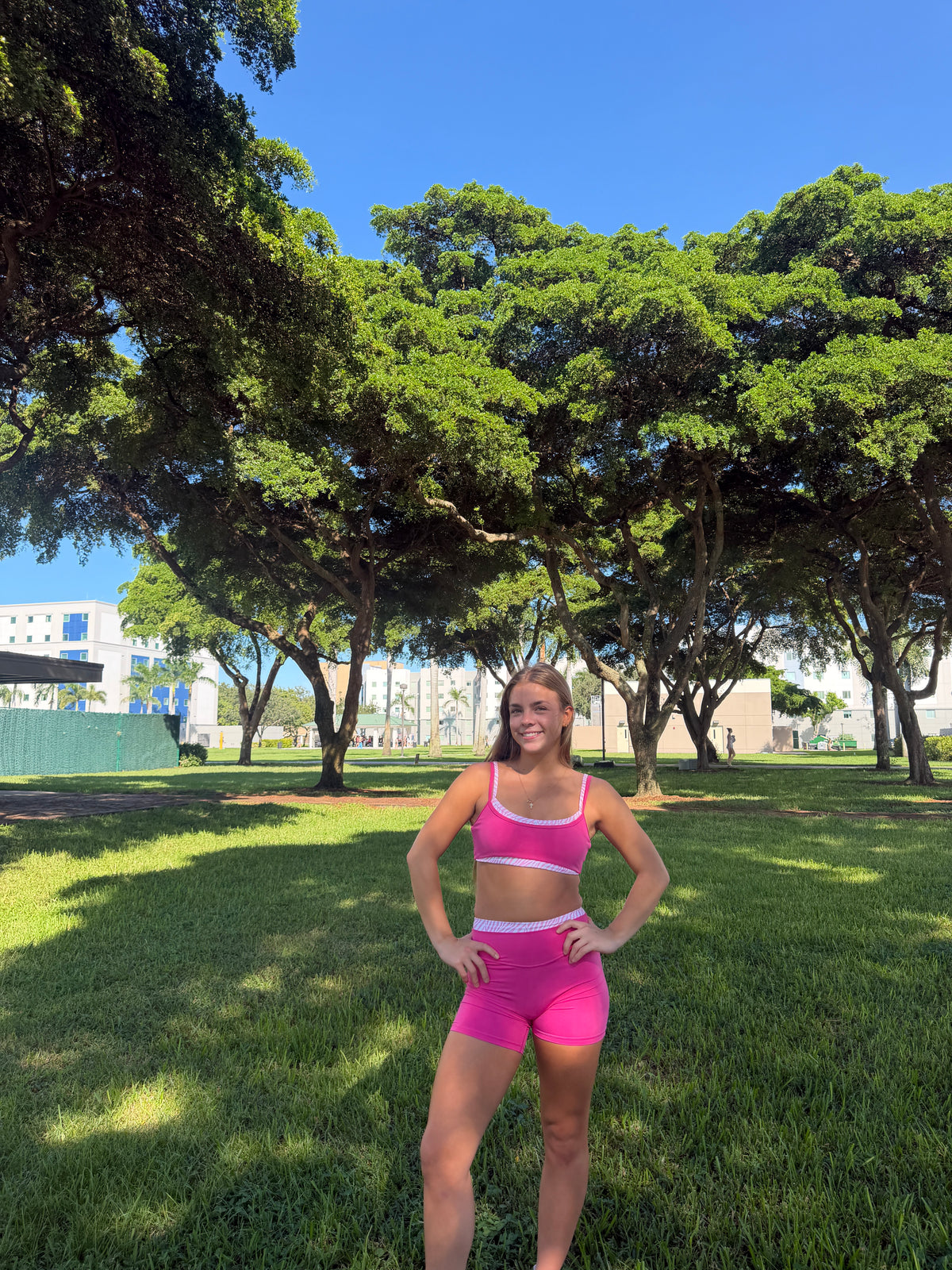 Double Layer Sports Bra PINK PALOOZA SET