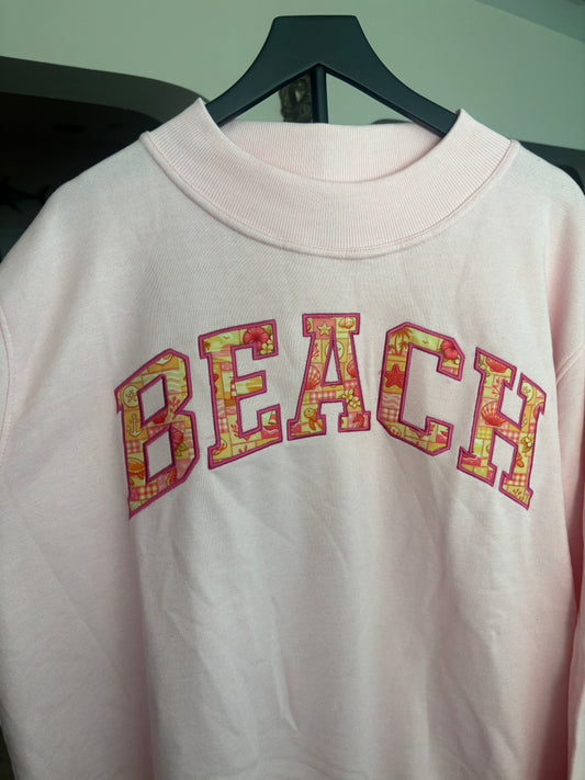 BEACH PINK MOCK NECK L/XL TERRY