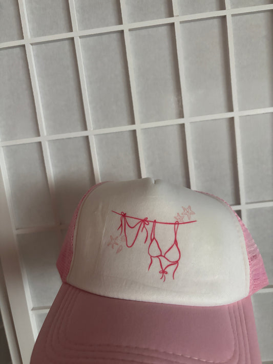 PINK BIKINI TRUCKER HAT