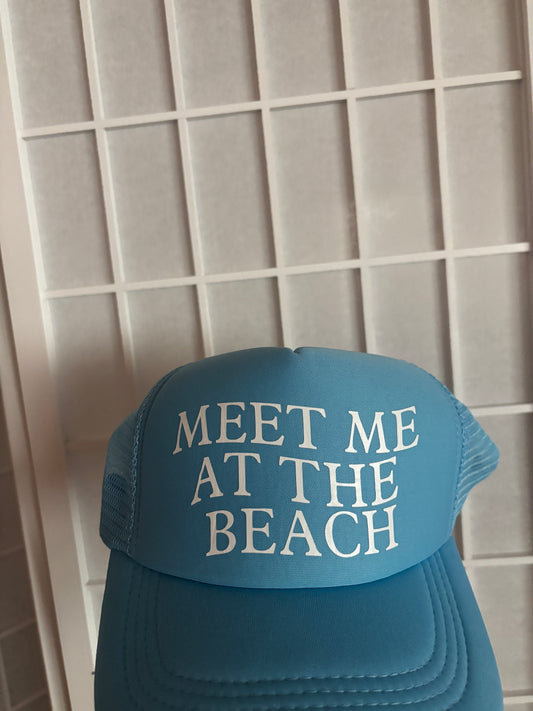 MEET ME AT THE BEACH TRUCKER HAT
