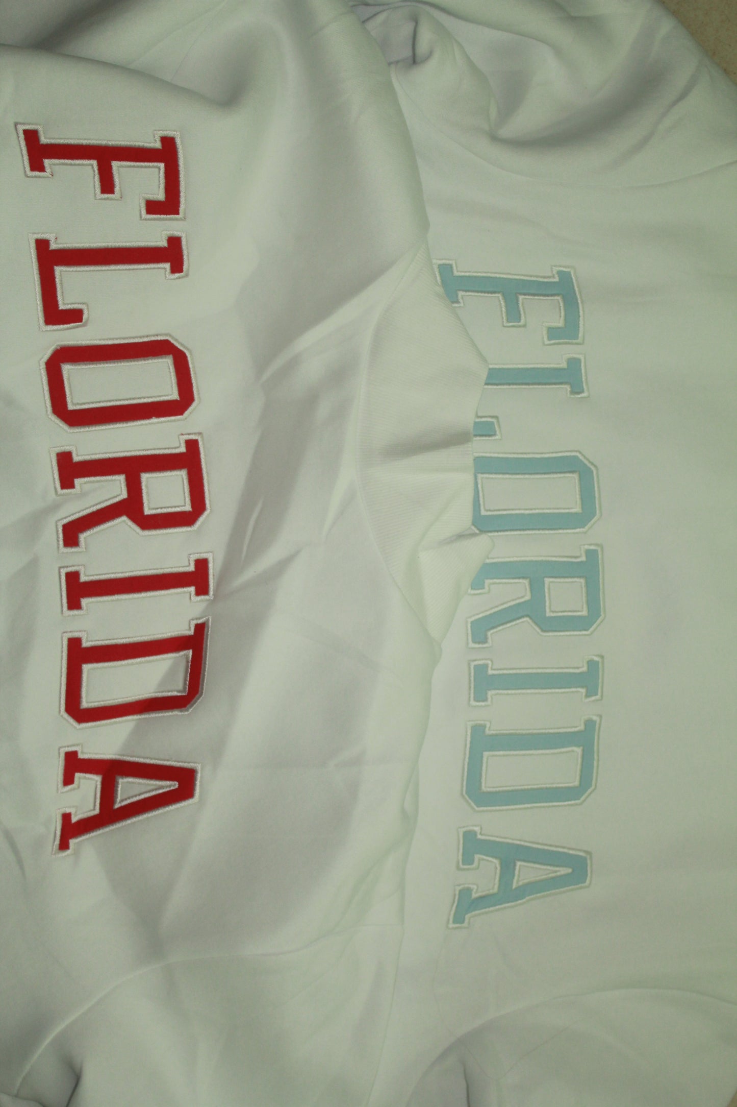 FLORIDA WHITE AND RED MOCK NECK