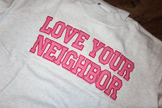 LOVE YOUR NEIGHBOR MOCK NECK- PINK FUSION