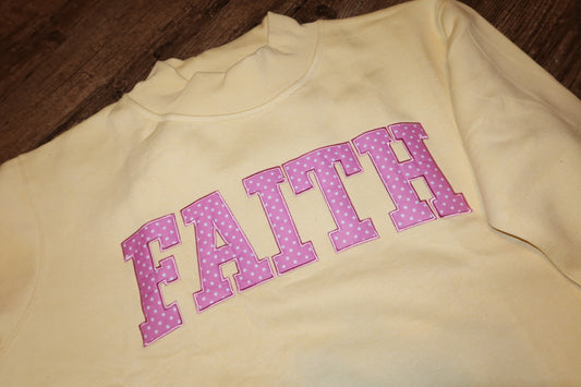FAITH MOCK NECK- SUNSHINE WITH PETAL POLKA DOTS