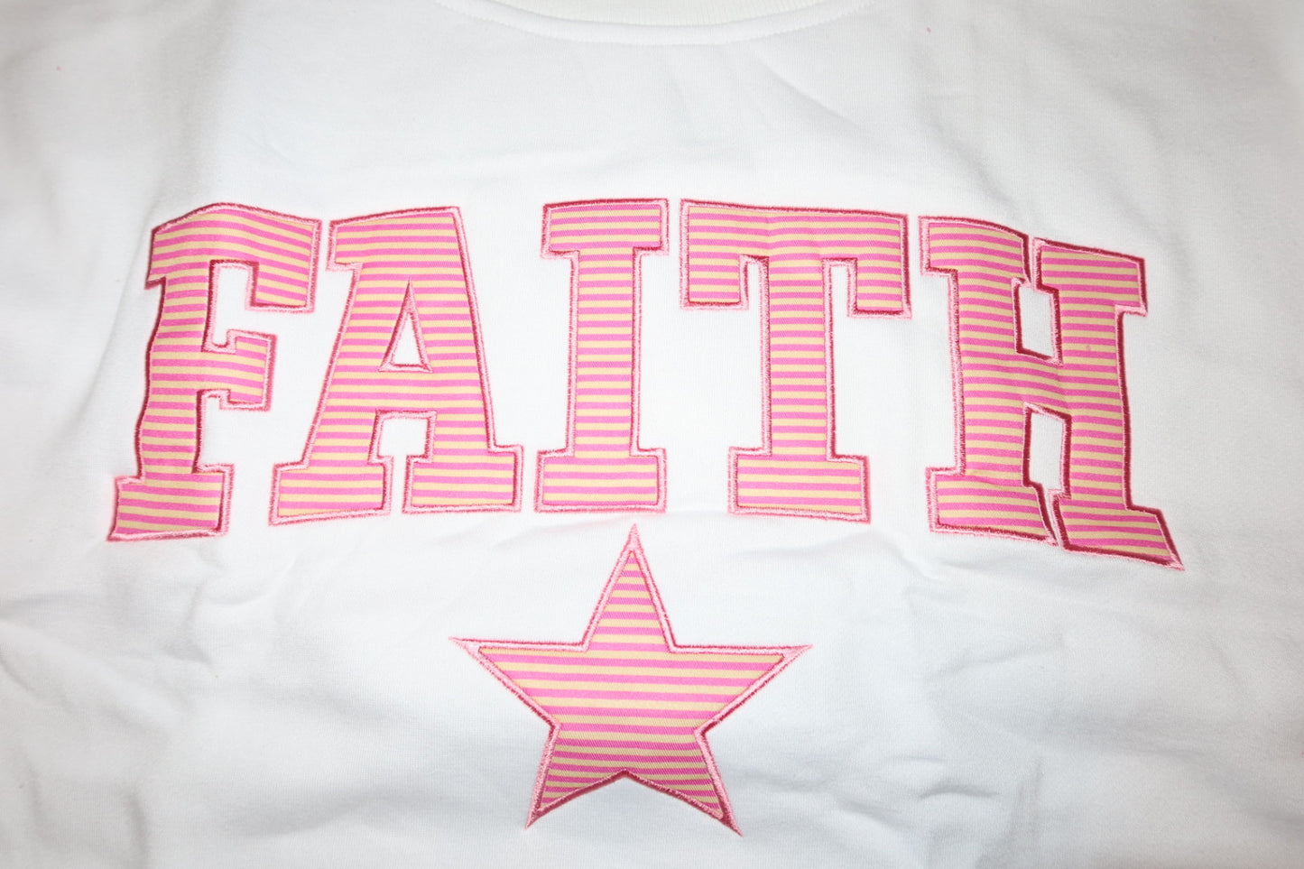FAITH STAR MOCK NECK- SUNSHINE AND PETAL STRIPES ON ICE