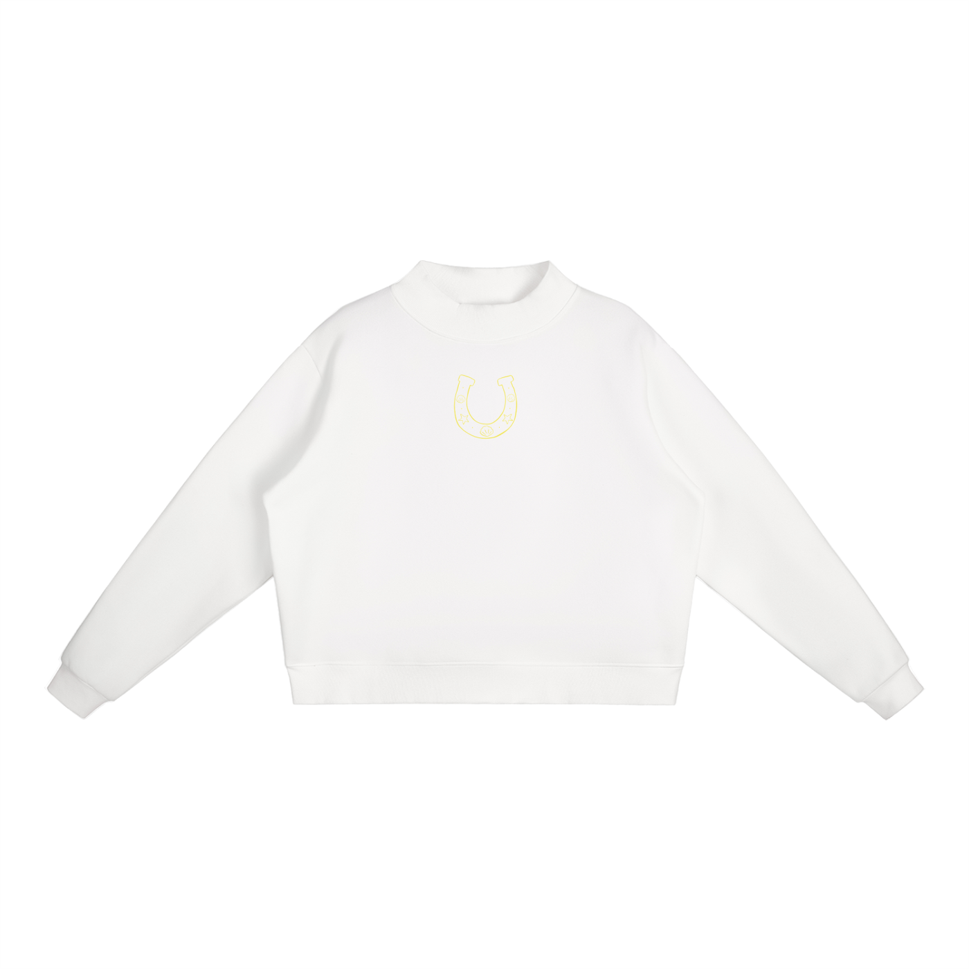 Coastal Luck Essential Fleece Mock-Neck Crew Sweatshirt