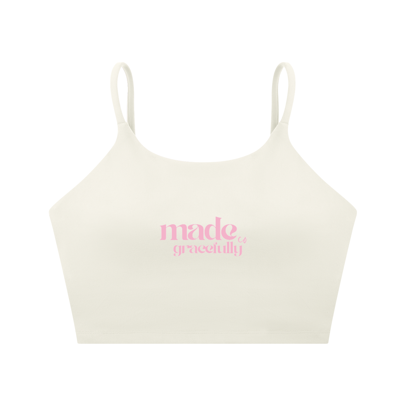 Logo Spaghetti Strap Yoga Sports Bra