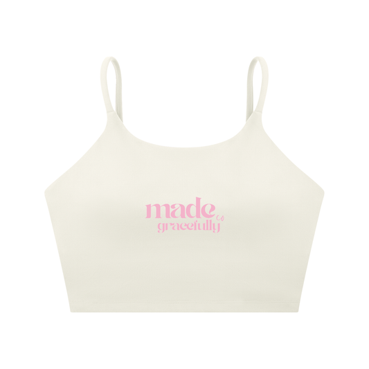 Logo Spaghetti Strap Yoga Sports Bra