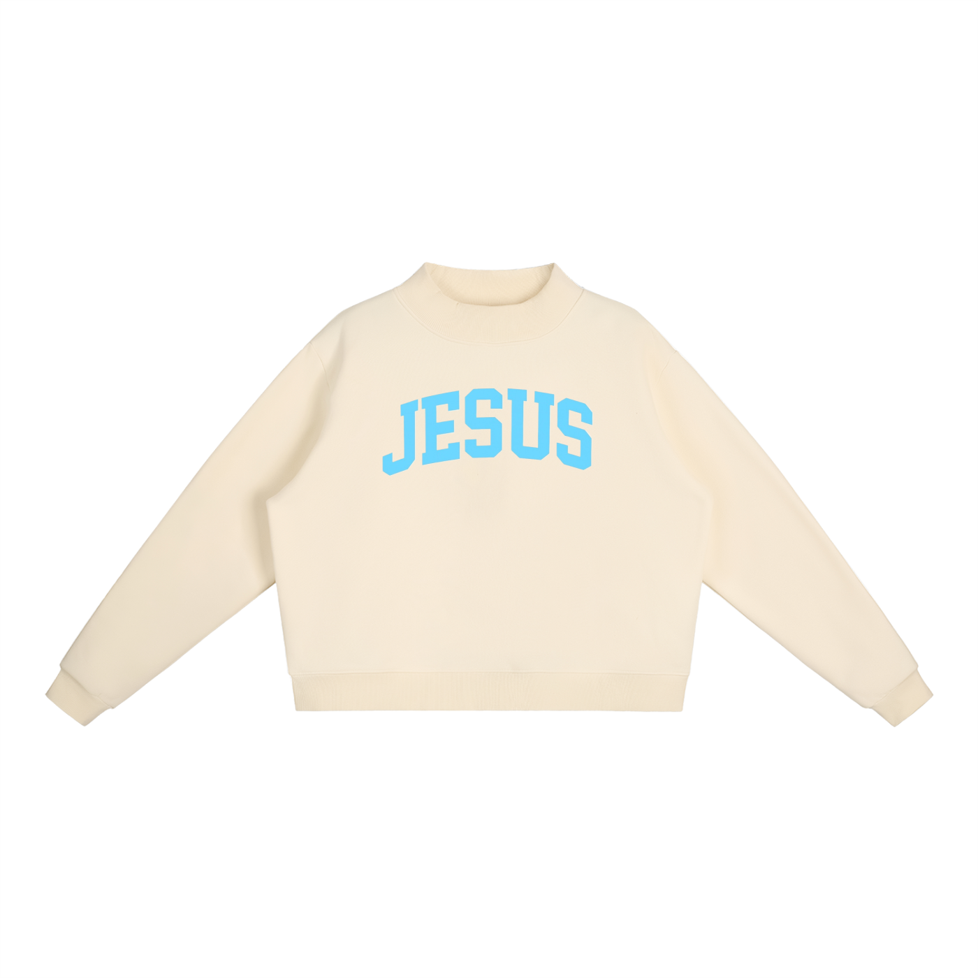 Jesus Essential Fleece Mock-Neck Crew Sweatshirt