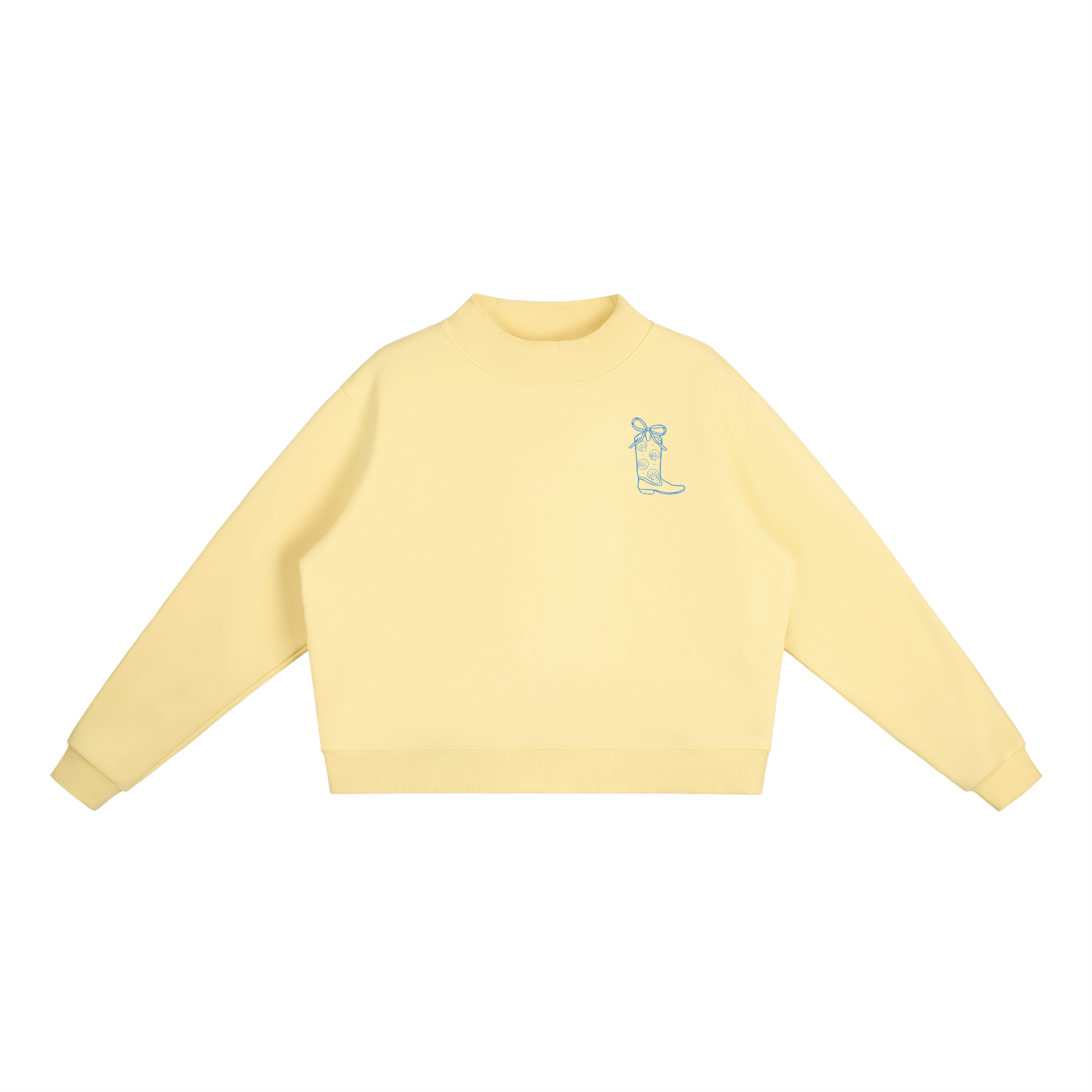 Coastal Boot Essential Fleece Mock-Neck Crew Sweatshirt