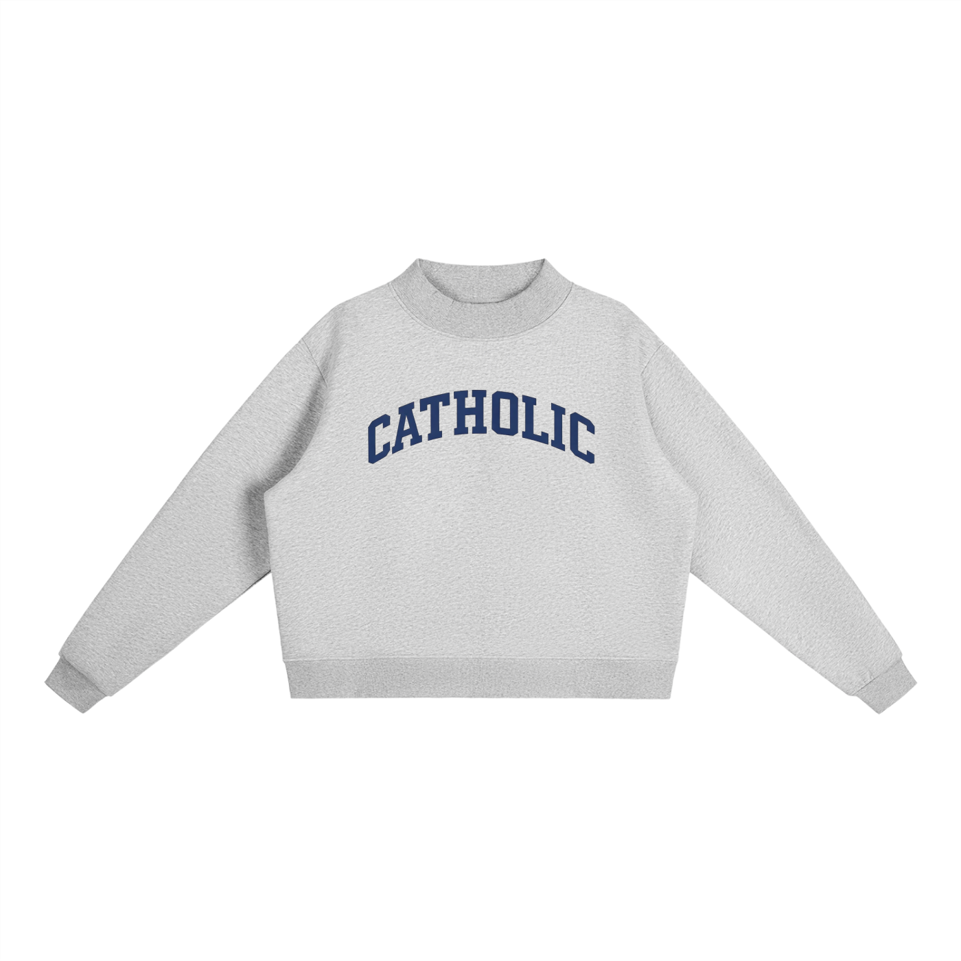 Catholic Essential Fleece Mock-Neck Crew Sweatshirt
