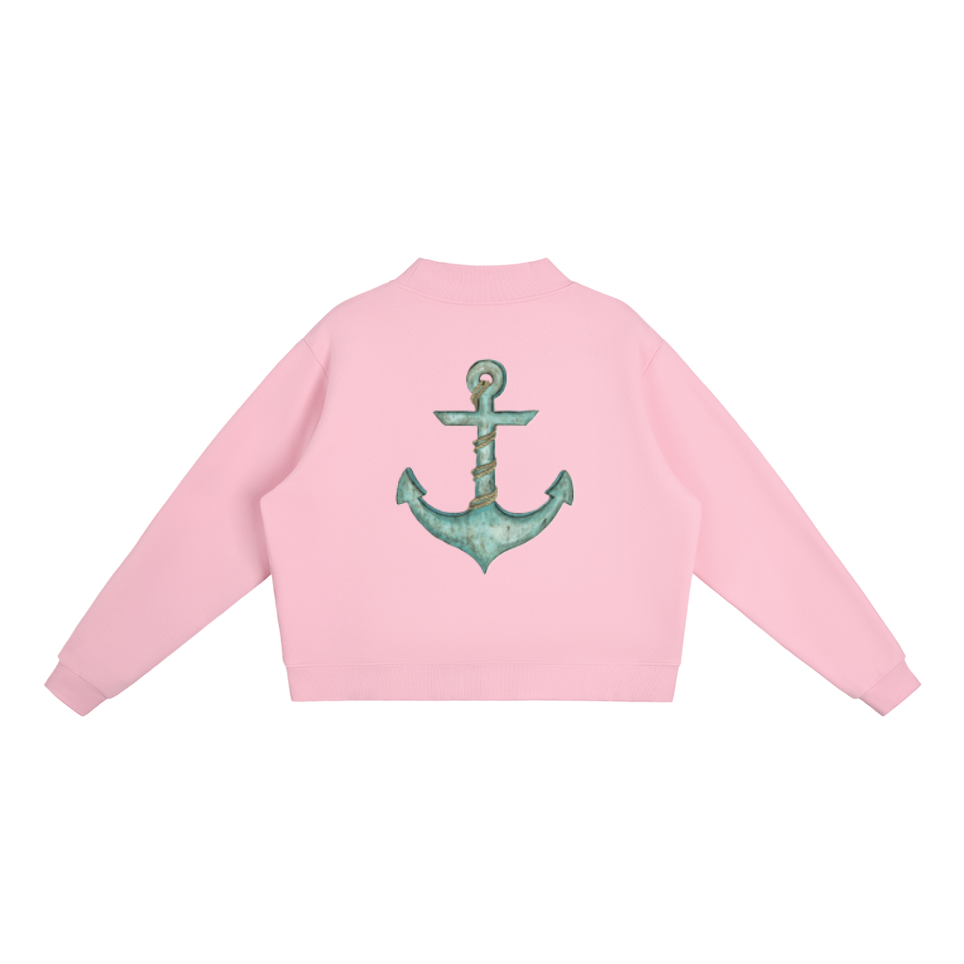 Anchor Essential Fleece Mock-Neck Crew Sweatshirt
