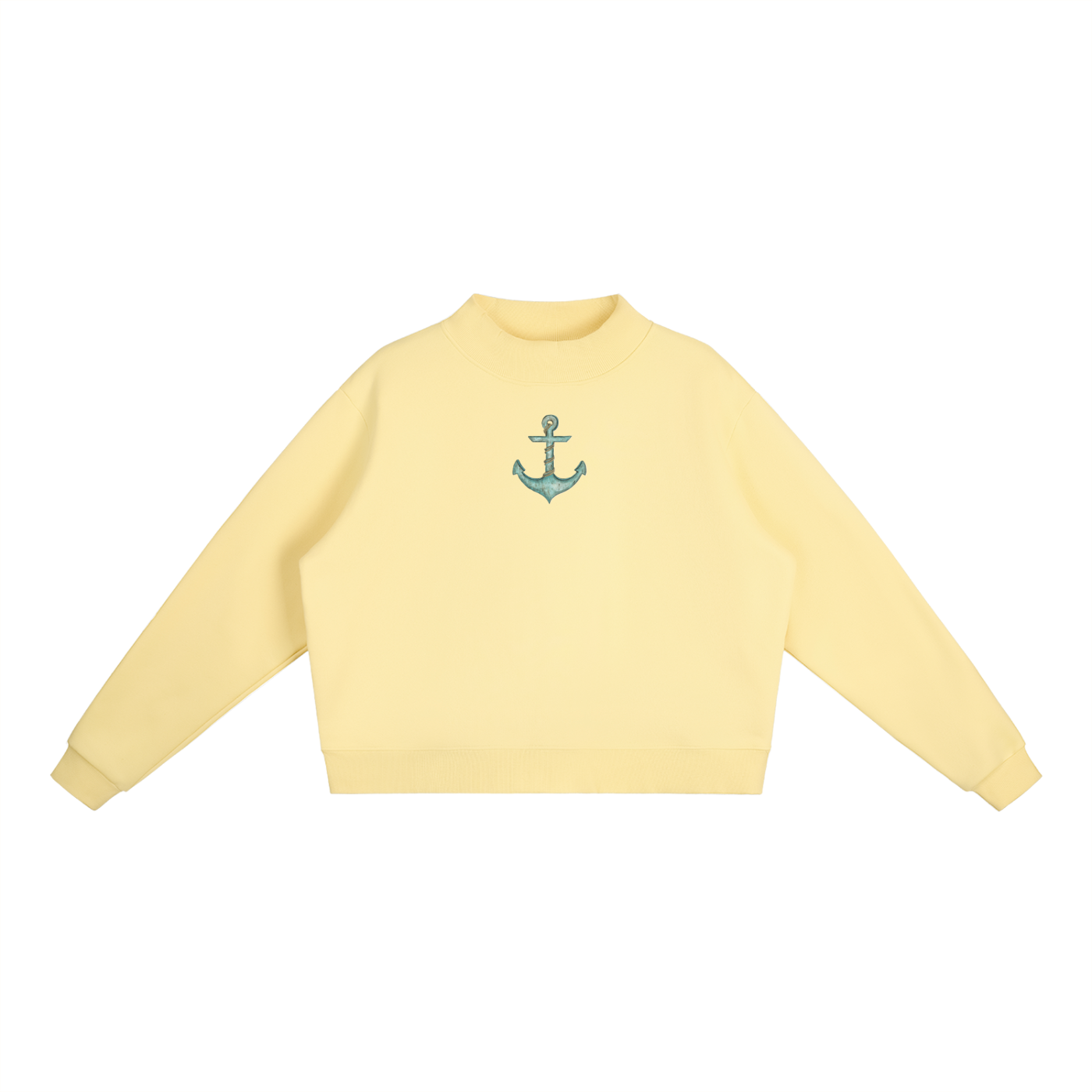 Anchor Essential Fleece Mock-Neck Crew Sweatshirt