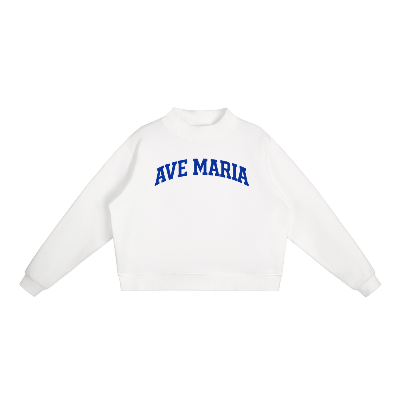 Ave Maria Essential Fleece Mock-Neck Crew Sweatshirt