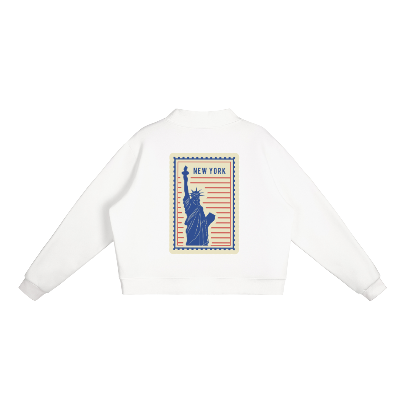 NY Essential Fleece Mock-Neck Crew Sweatshirt