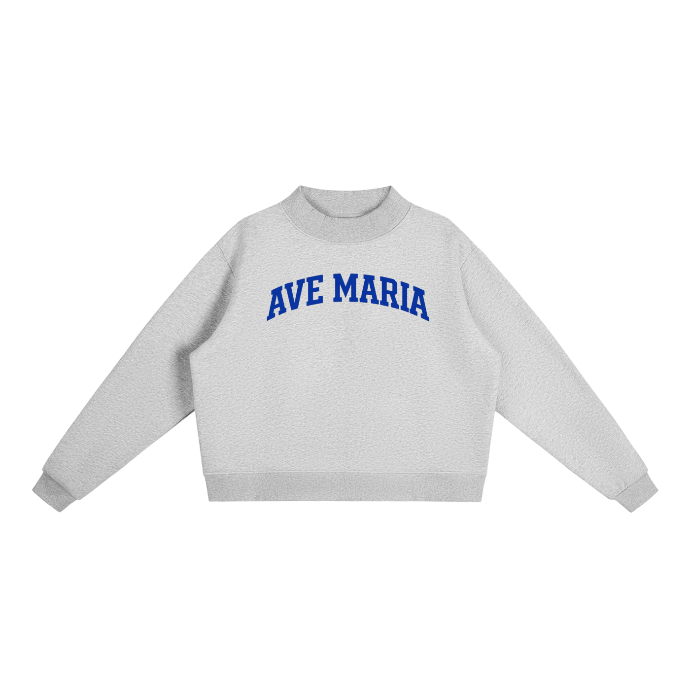Ave Maria Essential Fleece Mock-Neck Crew Sweatshirt