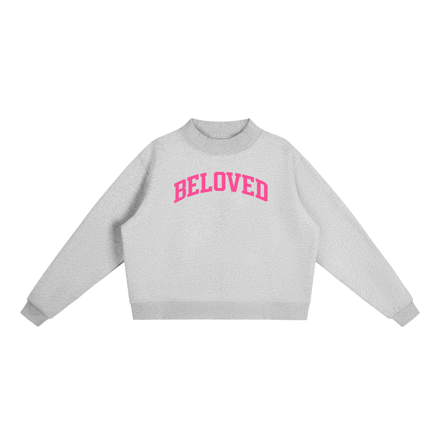Beloved Essential Fleece Mock-Neck Crew Sweatshirt