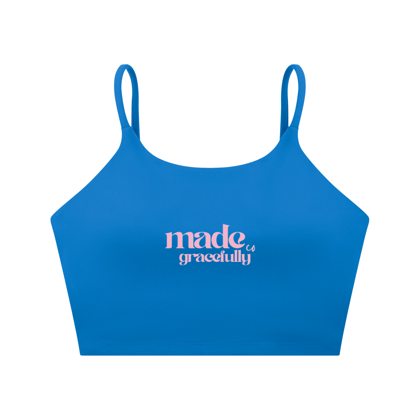 Logo Spaghetti Strap Yoga Sports Bra