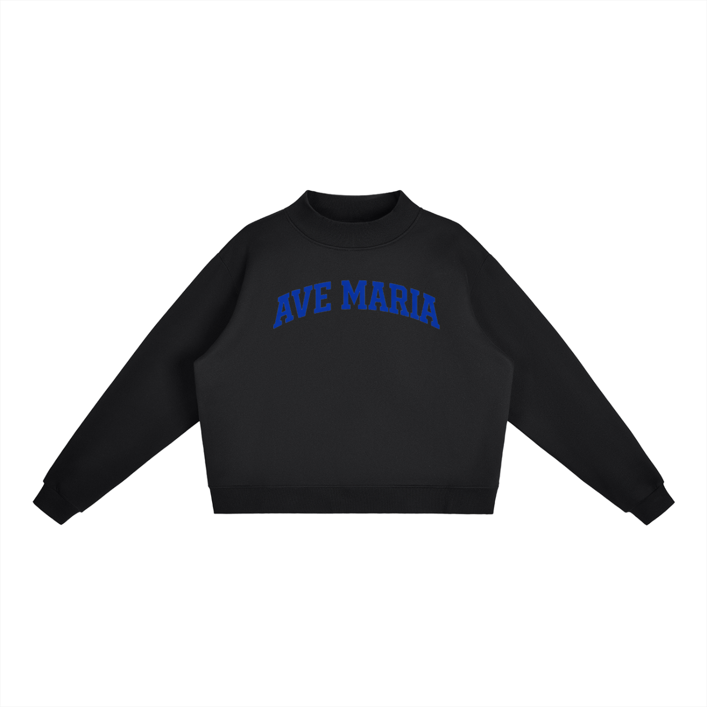 Ave Maria Essential Fleece Mock-Neck Crew Sweatshirt