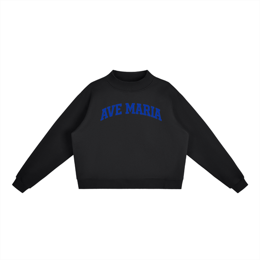 Ave Maria Essential Fleece Mock-Neck Crew Sweatshirt